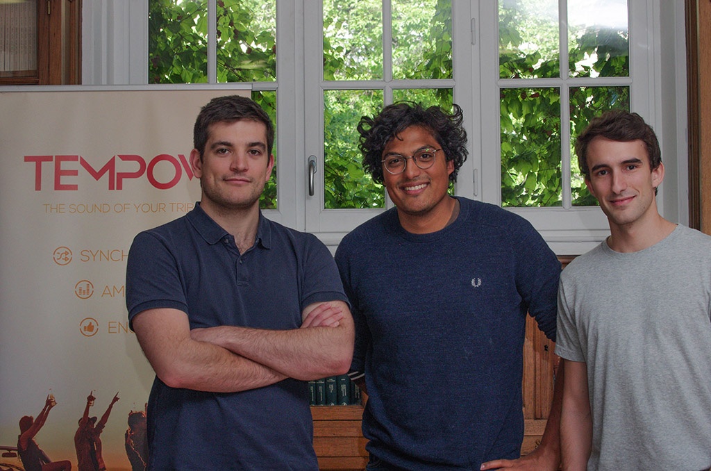Tempow co-founders Julien Goupy, Vincent Nallatamby, Thomas Girardier